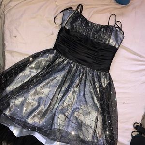 Black shimmer dress